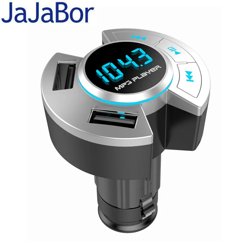 

JaJaBor FM Transmitter FM Modulator Handsfree Bluetooth Car Kit Bluetooth 5.0 Car MP3 Player Support TF Card U Disk Playback