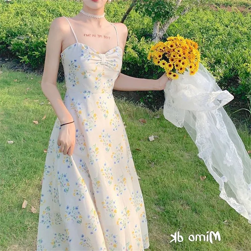 

Женское пляжное платье для отпуска, летнее шифоновое платье с цветочным принтом, милое женское платье
