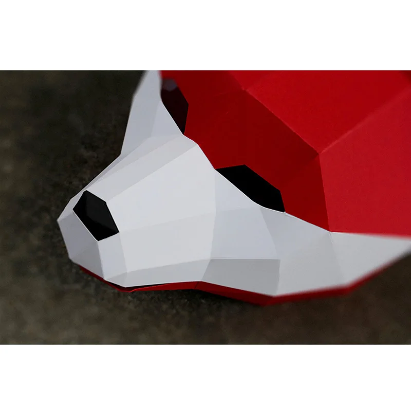 Fennec лиса взрослая маска на голову бумажная модель 3D Бумажная рукоделие искусство