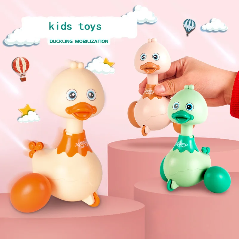 

Douyin Net Red Cartoon Motorcycle Press and Shake Cute Duck Children's Gift Prize Toy