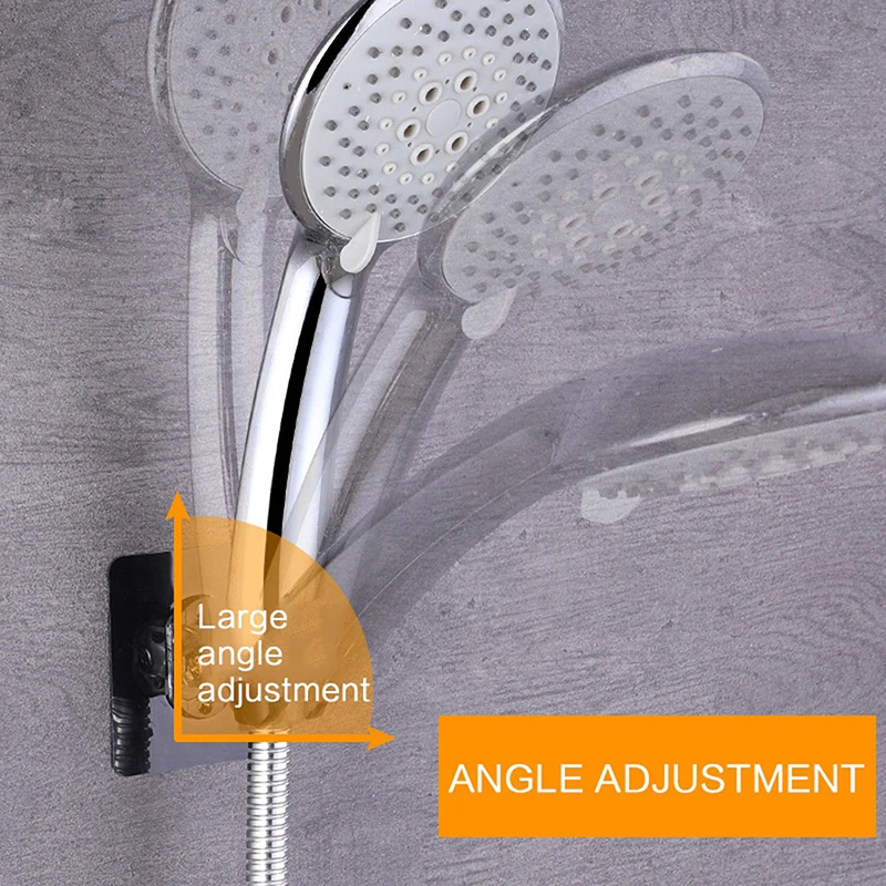 shower head holder adjustable bathroom wall mount bracket self adhesive handheld drill free showerhead rack punch free chrome free global shipping