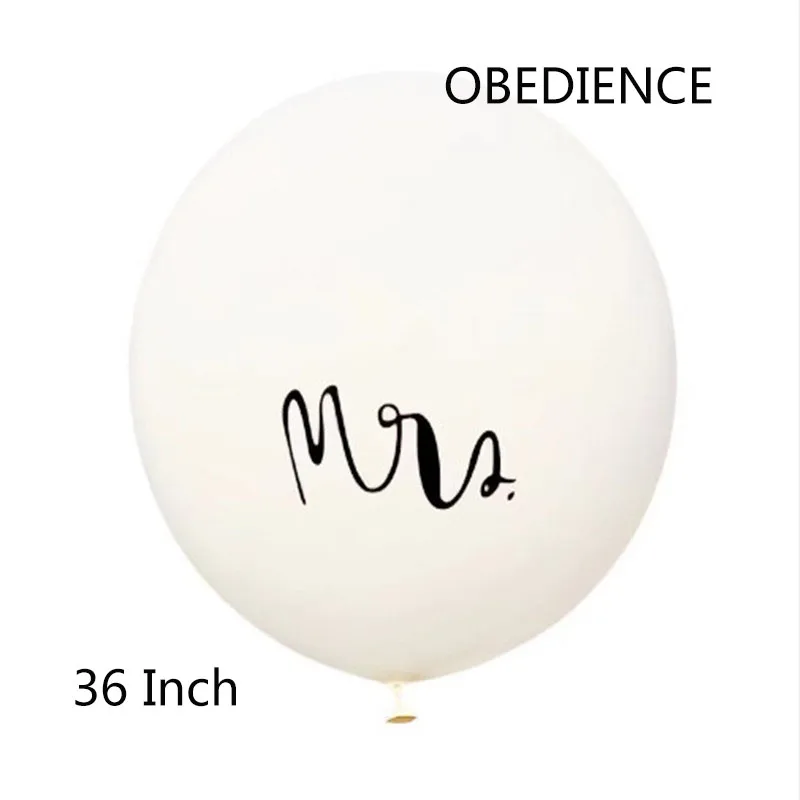 1 шт. 36 дюймов Свадебные воздушные шарики MR MRS напечатанные латексные шары невесты