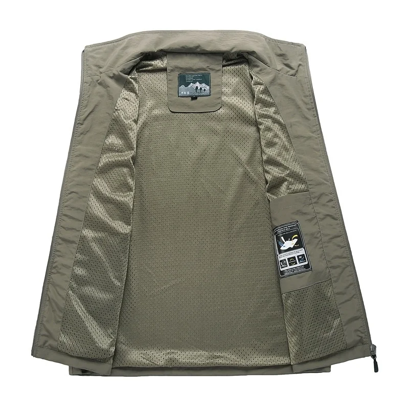 

Spring and summer men's Vest thin large fishing vest mesh photography vest quick dry multi pocket shoulder
