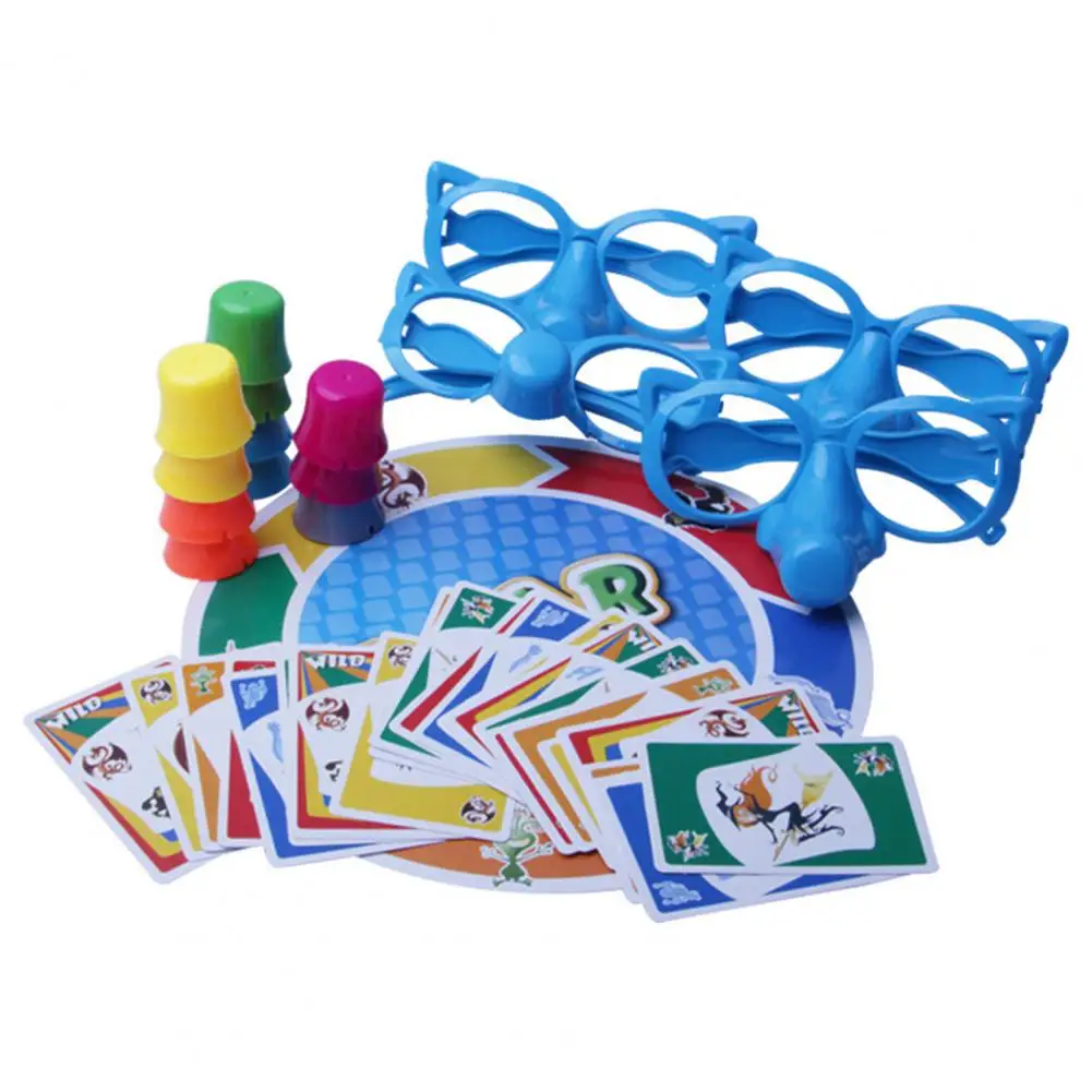 Детские забавные карточная игра лжец нос очки родитель-ребенок Интерактивная