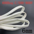 Трубка из стекловолокна 600 град. C Dia 6 мм HTG, трубка для кабеля из мягкого химического стекловолокна, Проволочная пленка, изоляция, высокотемпературная трубка