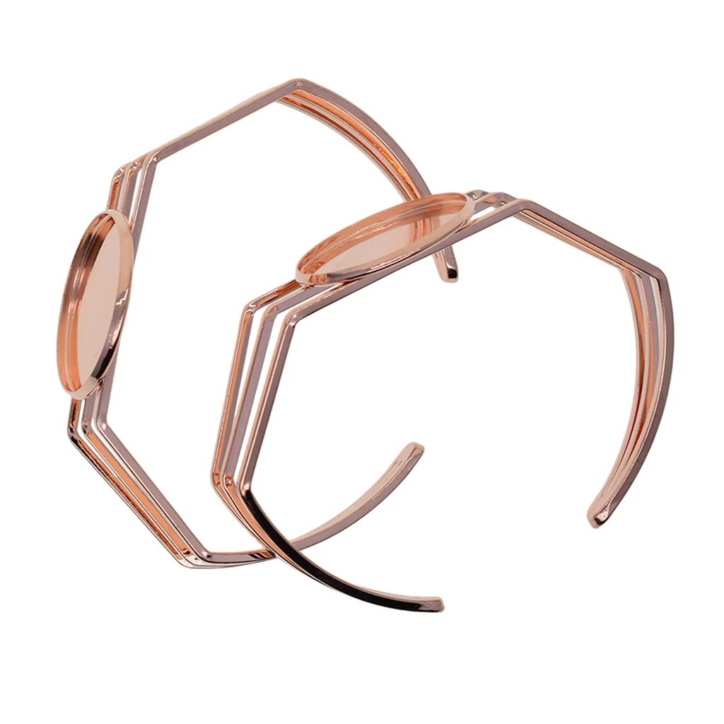 

2x Blank Setting Bezel Blank Base Cabochon Bracelet 25mm Base For DIY Bangle