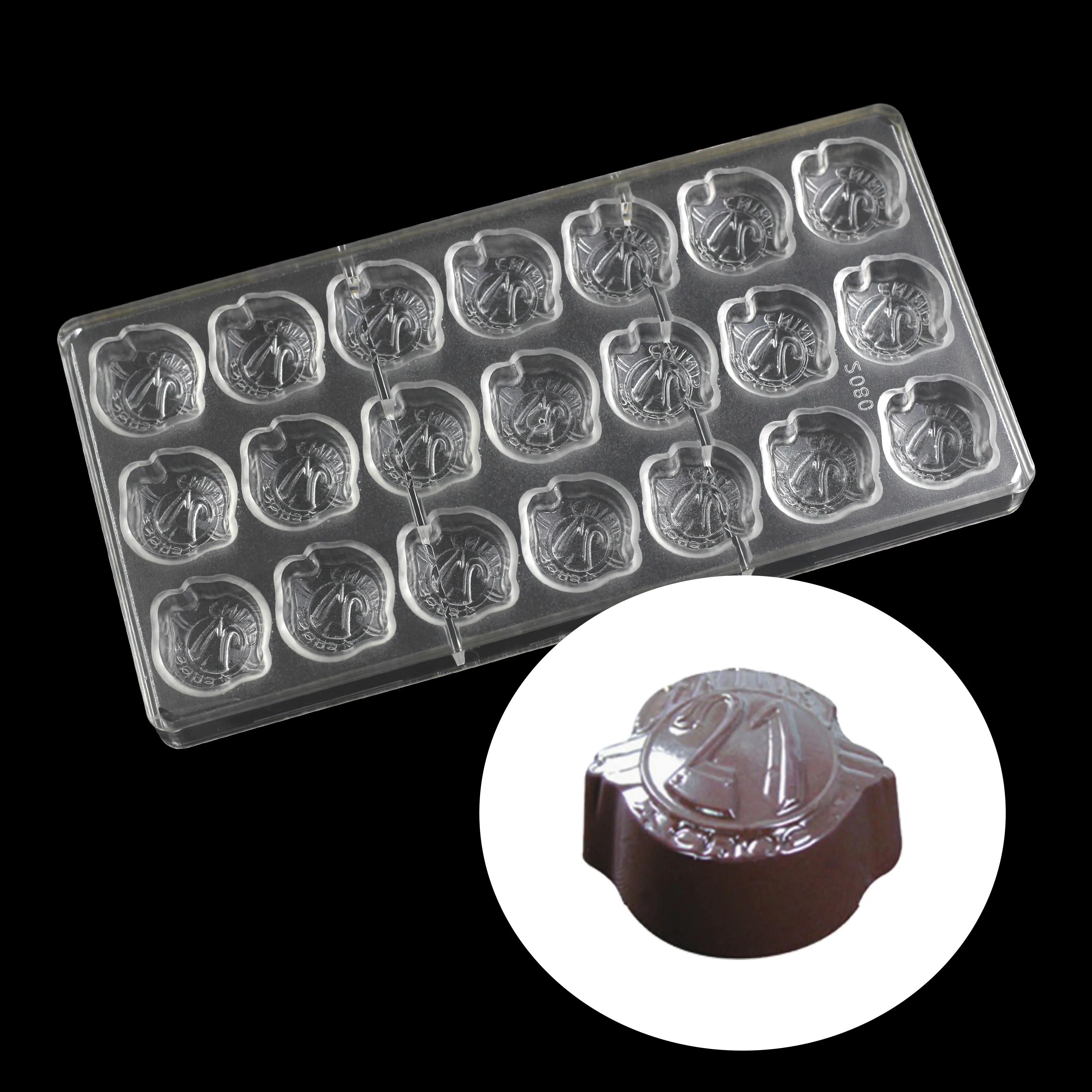 Форма для шоколада из поликарбоната с номером 21 кондитерские инструменты кухни