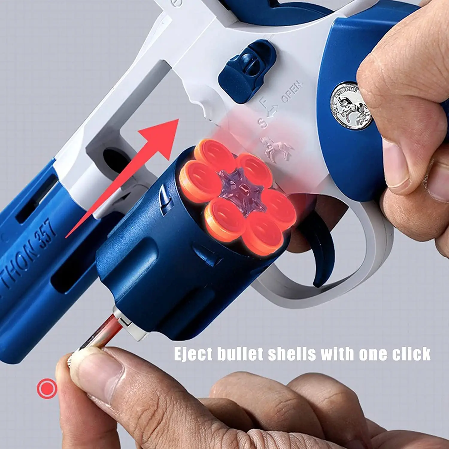 Revolver Soft Bullet Gun ZP5 Pistol 357 Shell Throwing Toy Weapon CS Model for Boys Children Gift | Спорт и развлечения