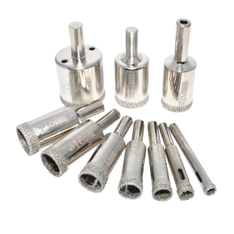 

10/15pcs 3-50mm Diamond Coated Drill Bit for Tile Marble Glass Ceramic Hole Saw