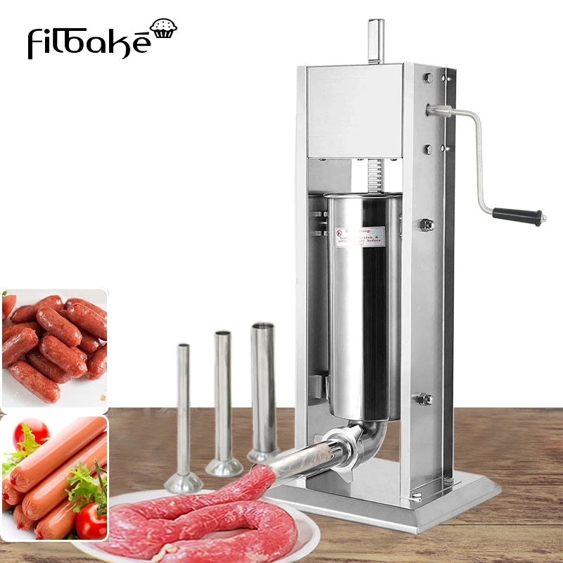 Ручной шприц для приготовления колбасы 2 скорости вертикальный из нержавеющей