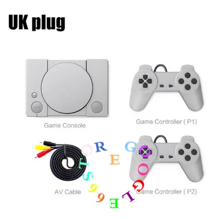 UK plug Классическая игровая консоль мини 620 Ретро видео игровая консоль двойной проигрыватель 8 бит Поддержка AV Out семейный ТВ Ретро игровой контроллер - Цвет: UK plug