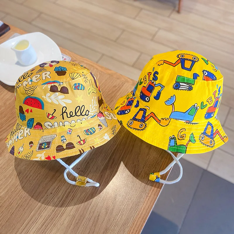 

Spring and autumn thin boys baby fisherman hat shade cute super cute summer children toddler sun hat girls sun hat