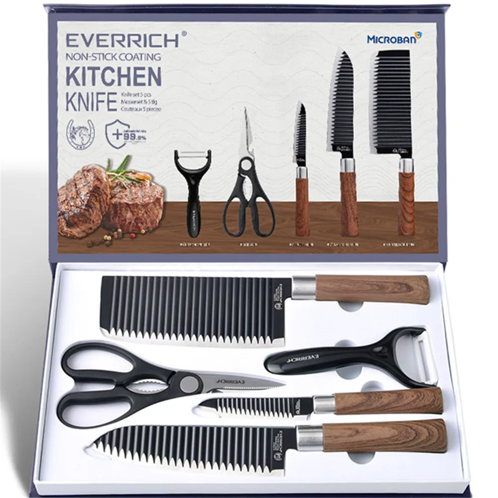 Кухонные ножи без прилипания нож из нержавеющей стали ручной работы ножницы для