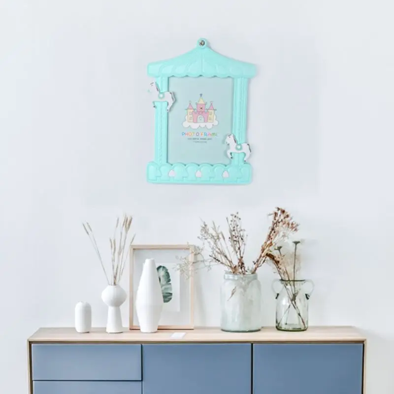 

Creative Baby Cartoon Trojan Photo Frame Kids Birthday Gift Picture Holder Desktop Home Decoration Family Ornament