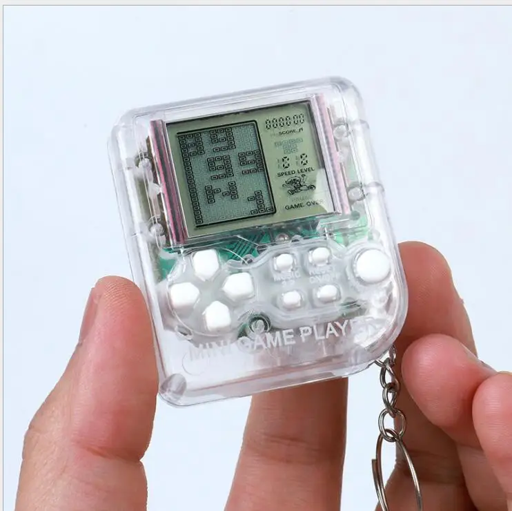 Креативная Ретро игровая консоль брелок тетрис электронная машина Обучающие
