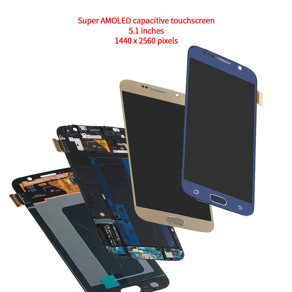 Сенсорный ЖК дисплей 5 1 дюйма AMOLED для SAMSUNG S6 G920 G920F с рамкой Samsung Galaxy G920F|Сенсорные