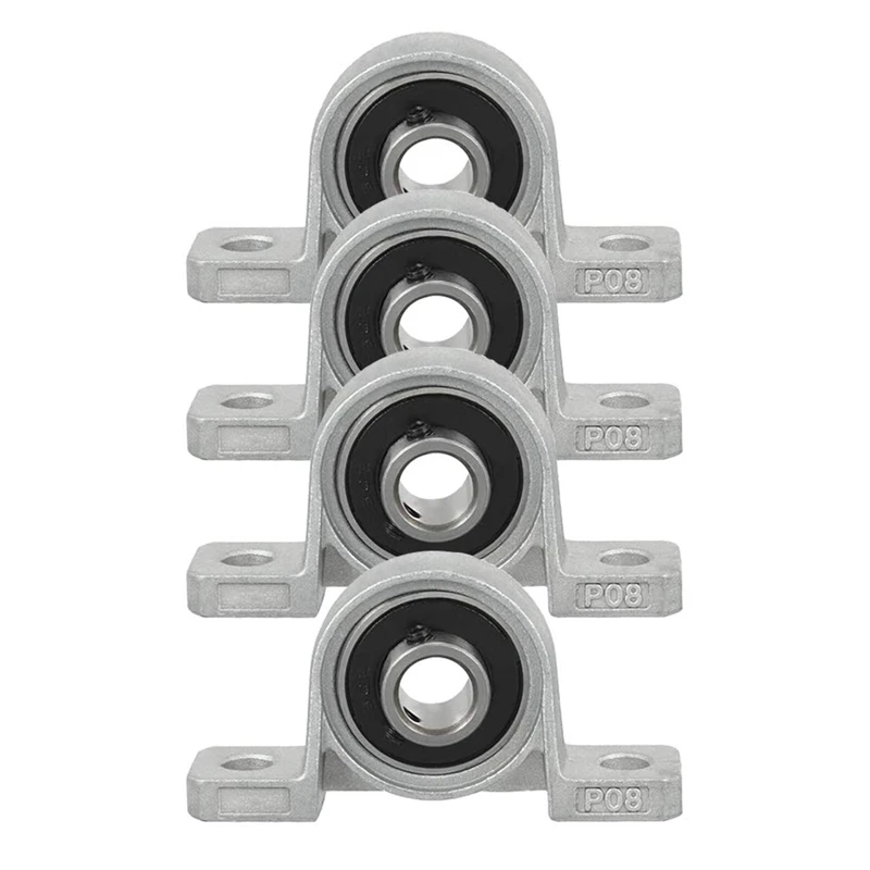 

4 шт., KP08, подшипник с шариковым креплением (диаметр 8 мм, отверстие), опорный подшипник из цинкового сплава