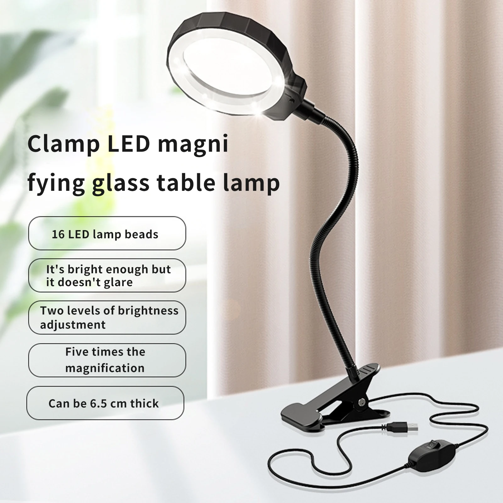 

Hose Magnifying Glass Lamp With Clip Magnifying Glass Table Lamp