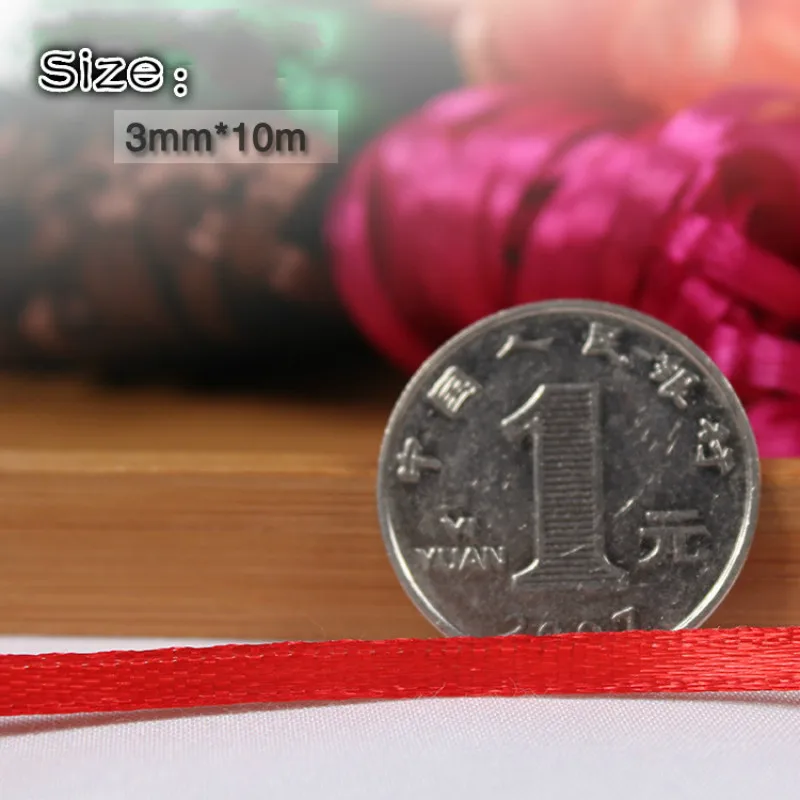 Новинка цветная лента ручной работы с одним лицом 1/8 дюйма (3 мм) для украшения