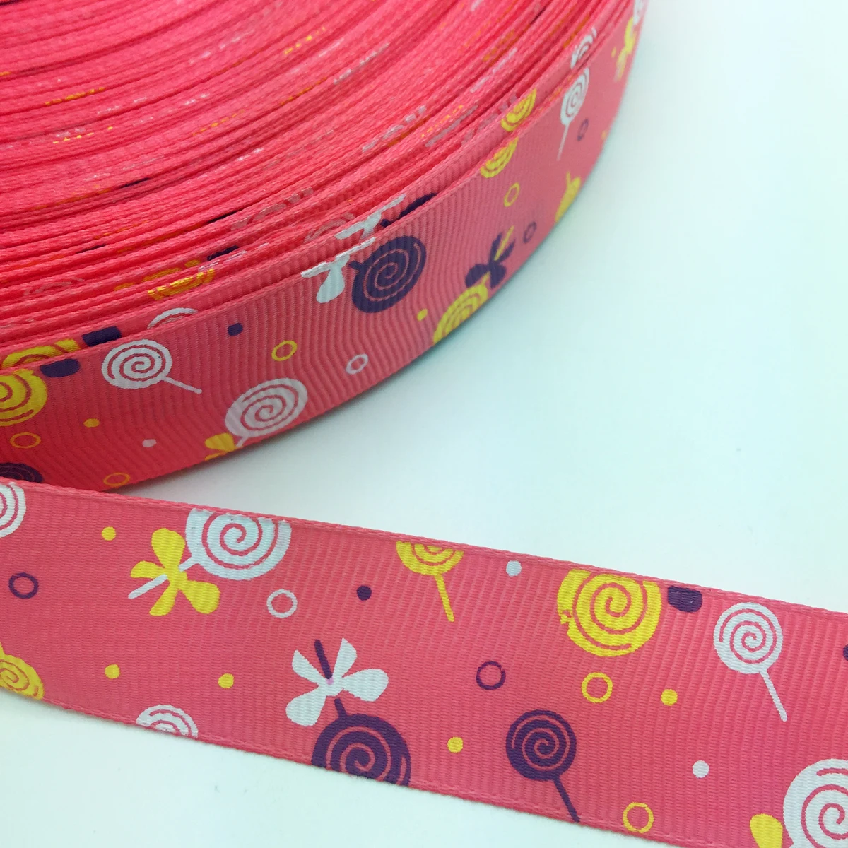 Новинка сделай сам 5 ярдов 1 'ཕ мм лента в рубчик с принтом клубники для шитья