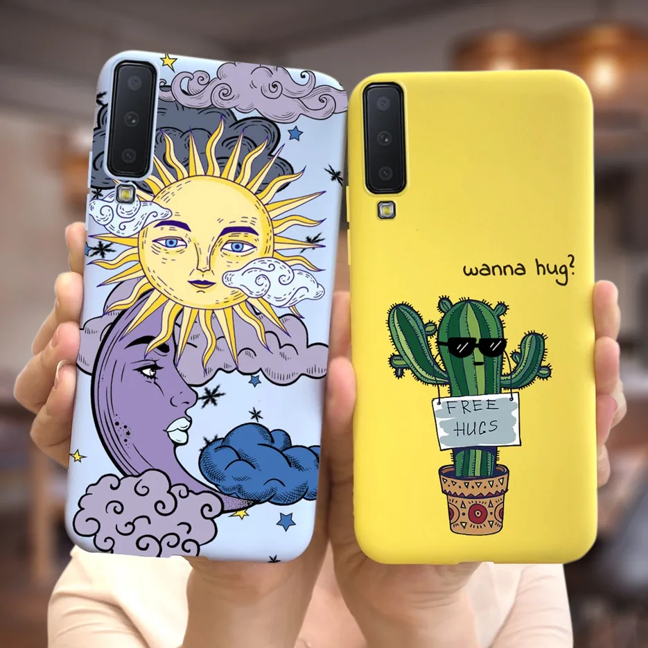 Милый силиконовый чехол для Samsung Galaxy A7 2018 A750 6 0 дюйма телефона A 750 F мягкие ТПУ