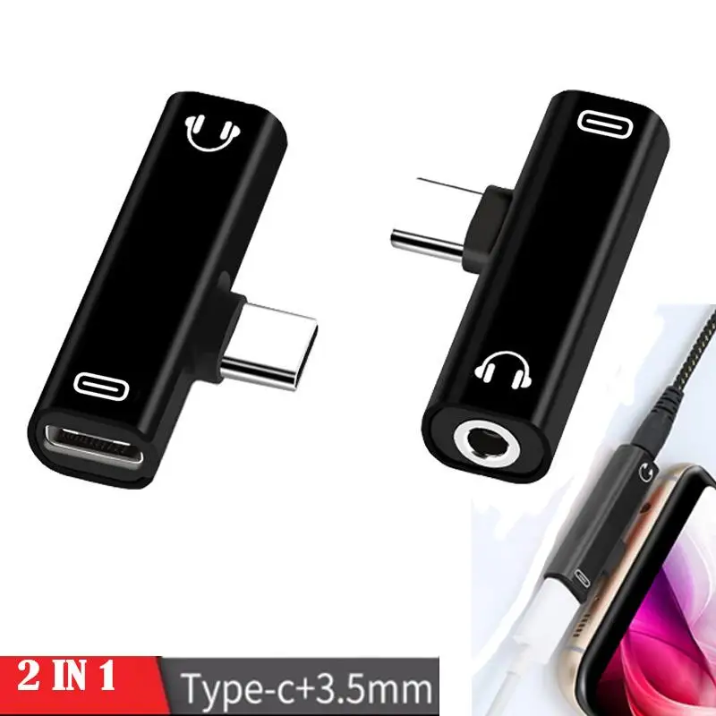 

Адаптер USB Type C для Xiaomi, аксессуары для телефонов, T-образный разъем типа C для наушников 3,5 мм + зарядный разъем типа C для Huawei