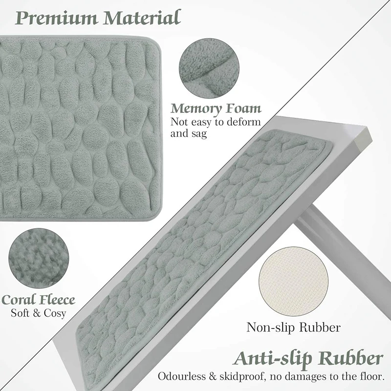 Толстый коврик для ванной водовпитывающий туалета из пены с эффектом памяти