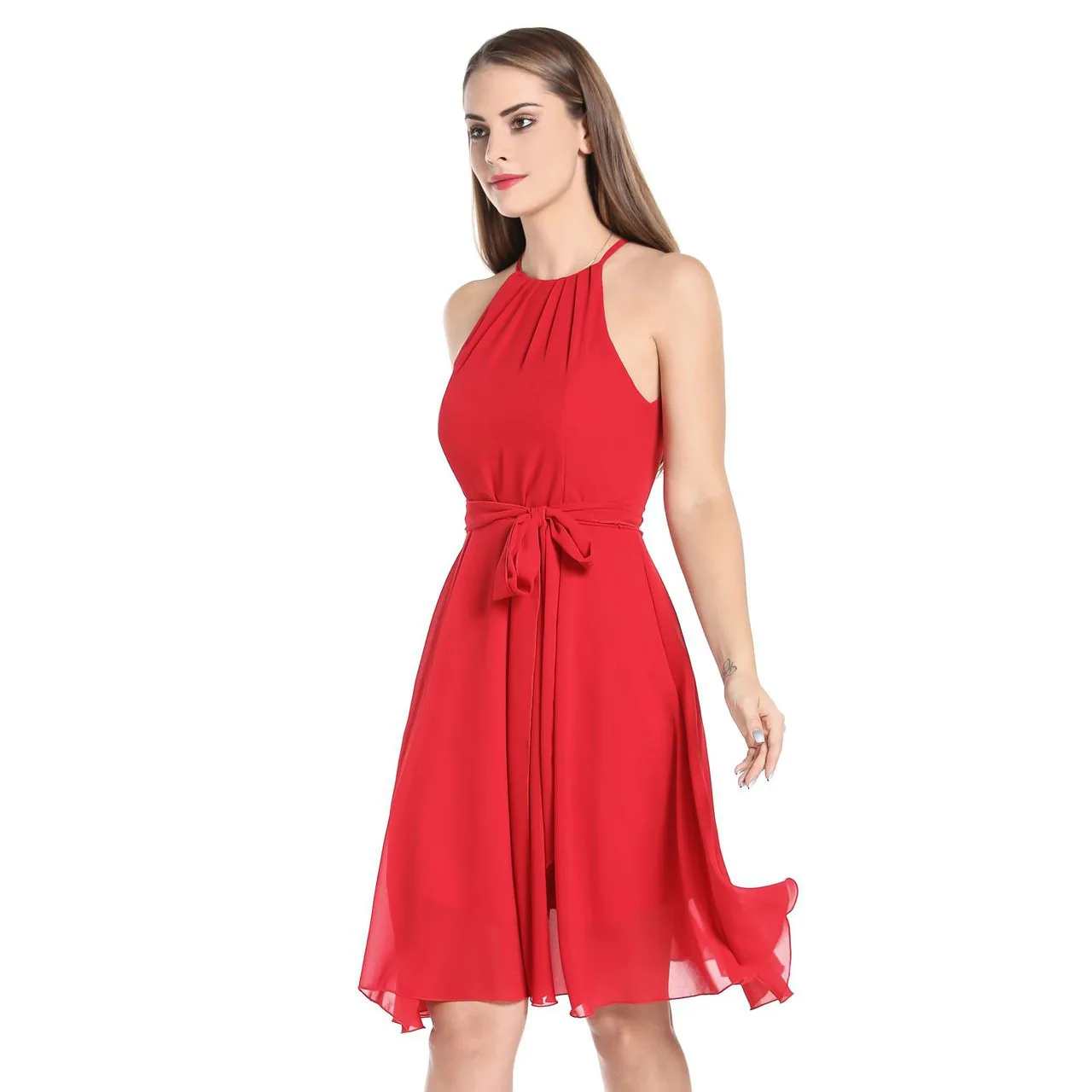 Одежда OLWPIRNCESS 2020 Новое Женское кружевное платье с вырезом шифоновое длинное