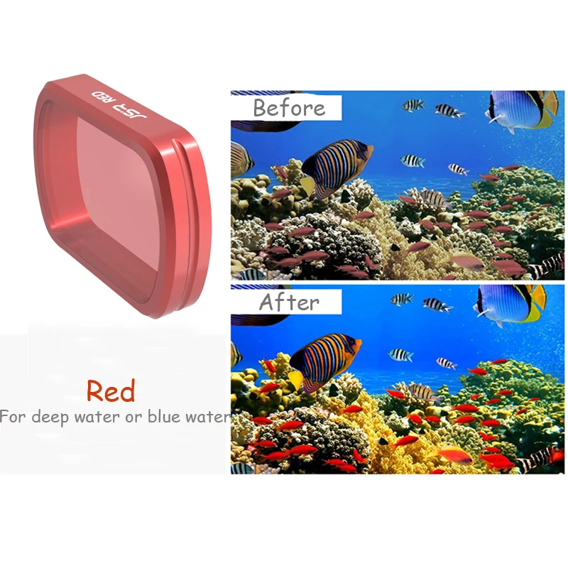 4 в 1 фильтр для дайвинга красный/розовый/пурпурный/желтый объектива DJI Osmo Pocket Vlog