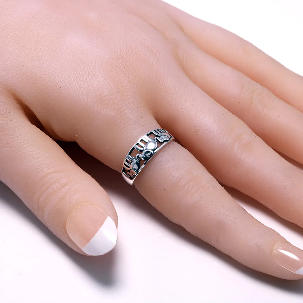 Женское Открытое кольцо с 3 слонами маленькое открытое ювелирное изделие из