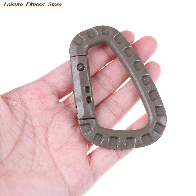 

5Pcs D Shape Quick Release Mountaineering Buckle Snap Clip Plastic Carabiner Climbing Carabiner Hook Keychain Accessories