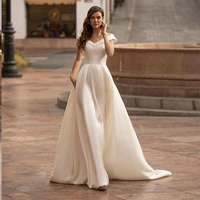 fashion wedding dresses off the shoulder ruched a line floor length illusion back bridal gowns celebrity dresses