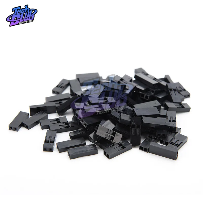 100pcs100шт 2 54 мм мужской/Женский Dupont провод Соединительный кабель 1/2 Pin коннектор
