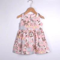 casual baby girl vest cotton infant dress toddler sleeveless a line pleated kids clothes mini princess dress
