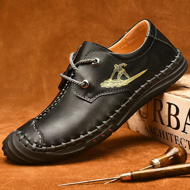 New Mens Shoes Casual Sneakers Men Soft Comfortable Walking Male Summer Hiking Fashion Outdoor Leather For | Обувь