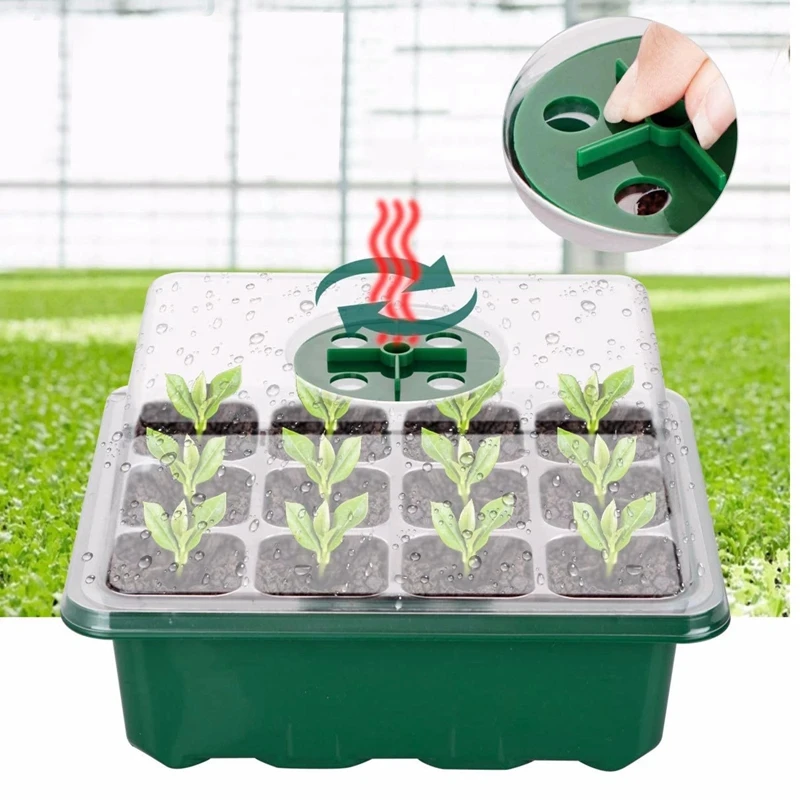 12 отверстие коробка для выращивания садовые горшки питомники семенной лоток