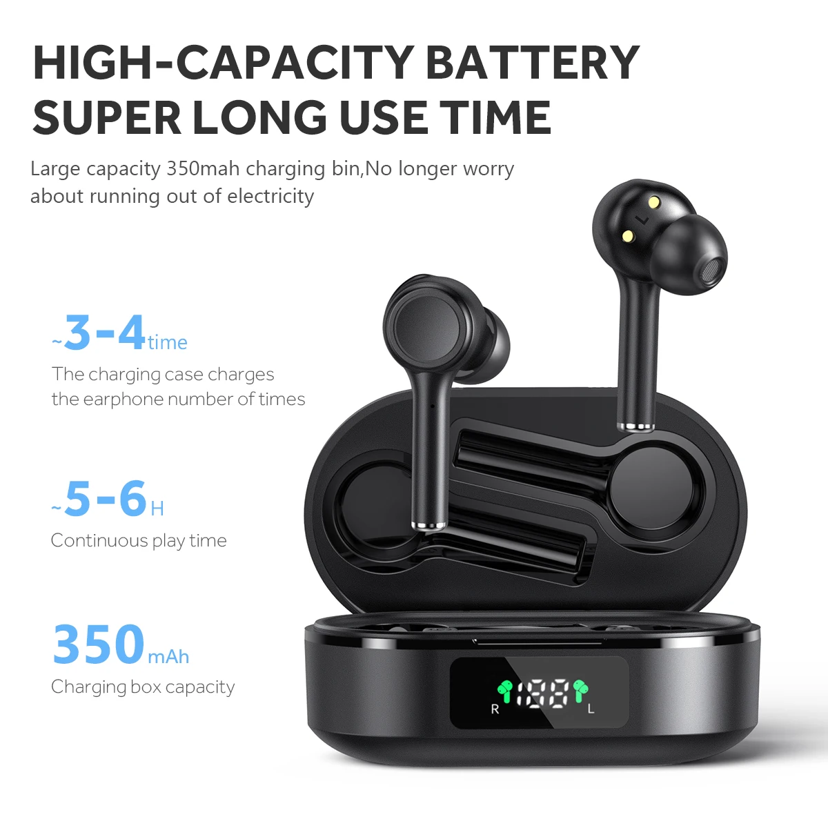 

Wireless Headphones Bluetooth Earphones TWS Headset With Microphone In Ear Sport HIFI Music Gaming Handfree Earbuds For Phones