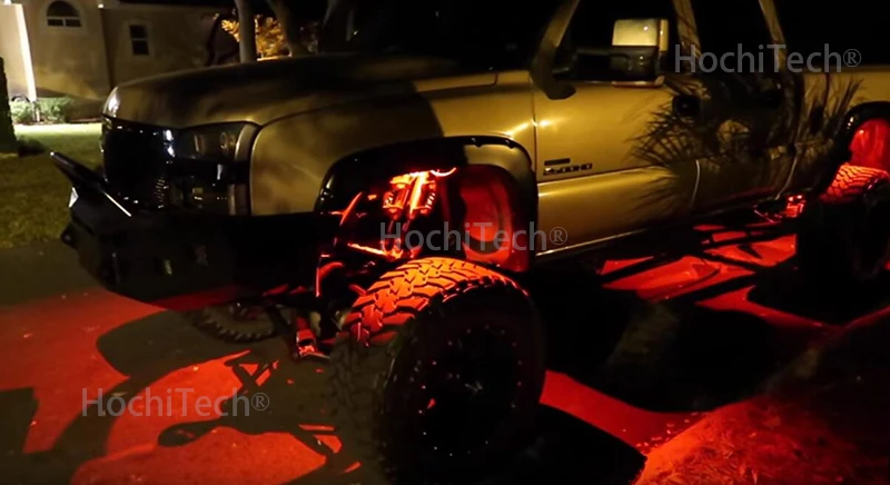Светодиодные горные фонари водонепроницаемые для Тойота FJ Cruiser светодиодный автомобиль шасси свет светодиодный Рок свет многоцветный неоновый светодиодный фонарь комплект