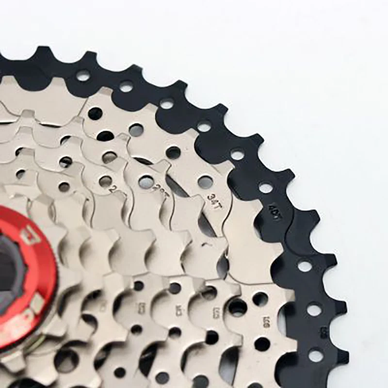 

Mountain bike flywheel 8 speed 40-42T Chain groove + mud discharge hole design Hollow out design reduce weight