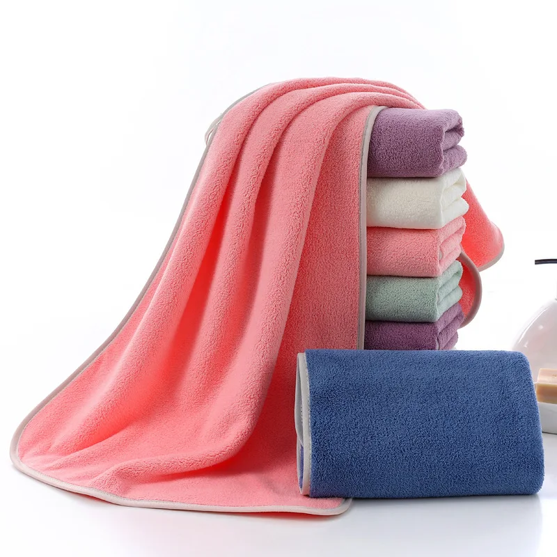 

Absorbent Face Towel Coral Velvet Bath Towel Adult Soft Absorbent Microfiber Bamboo Fabric Towel Bathroom Bath Towel