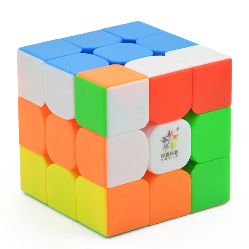 Новый черный кубик Yuxin 3x3x3 без наклеек волшебный Zhisheng для начинающих веселые
