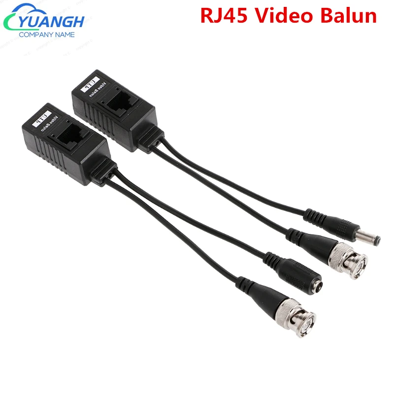 

RJ45 Video Balun HD CCTV BNC Male To Cat5/5e Audio Video Power Balun Twisted Pair Transceiver For Surveillance Camera