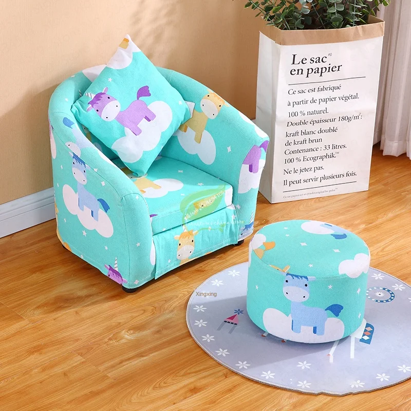 Детский диван с героями мультфильмов для девочек принцесса одиночное сиденье