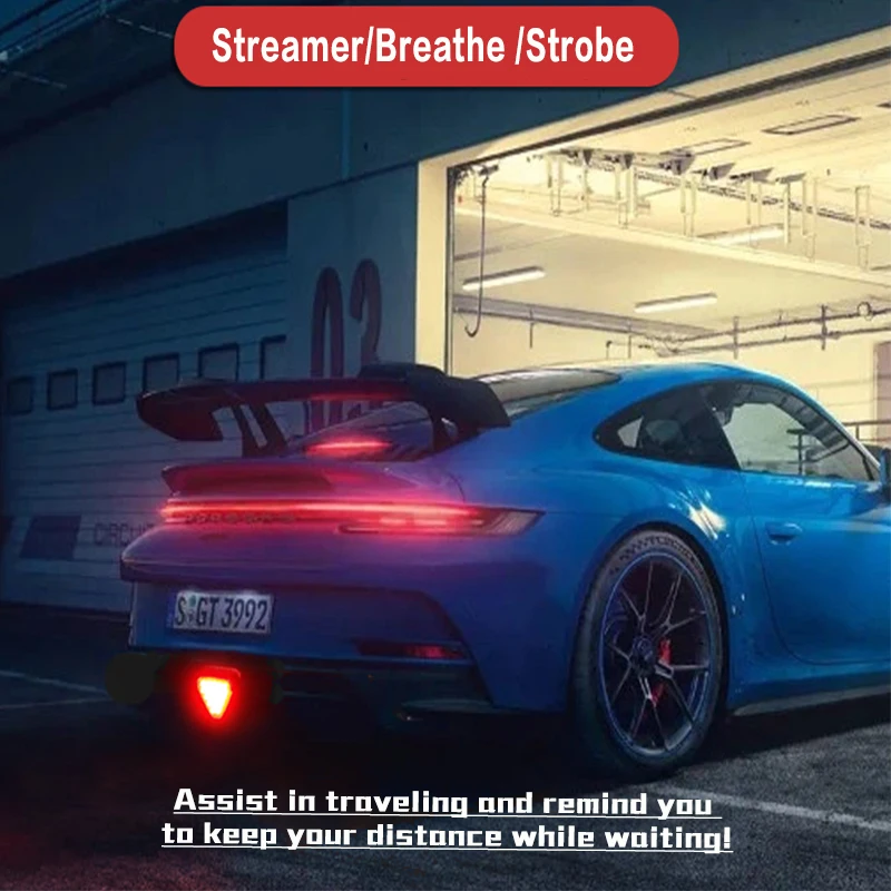 

12V Universal Car Brake Tail Light Red Reversing Stop Flash Warning Fog lights Anti-collision Auto Singal Lamp New