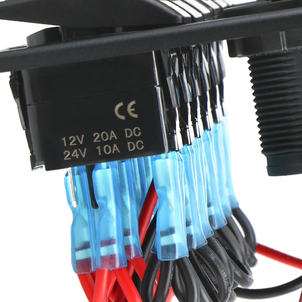 А двойной USB слот гнездо 6 клавиш клавишный переключатель панель без