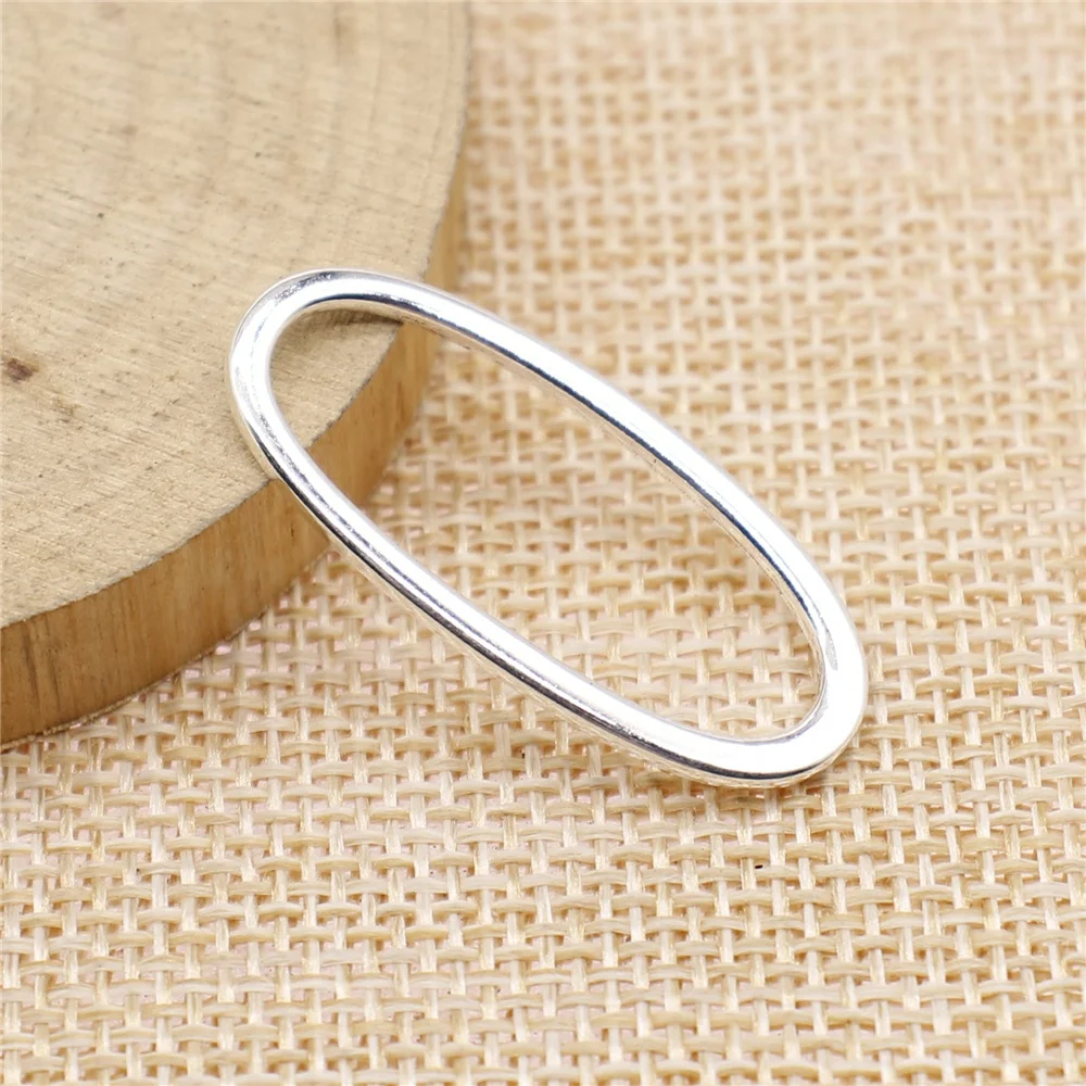 WYSIWYG 5 шт 34x15 мм Гладкий овальный круглый соединитель Очаровательные Подвески для изготовления ювелирных изделий овальные круглые подвески