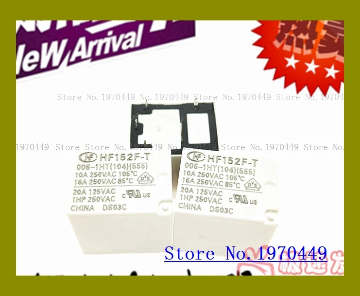 HF152F 006 1cav 20A/6VDC T 1HT|Реле| |