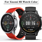 Ремешок силиконовый для Xiaomi MI Watch Color Sport Global, сменный Браслет для наручных часов, двухцветный браслет для часов, 22 мм