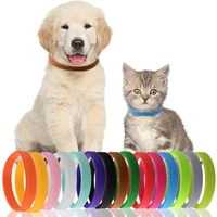 15pcsset puppy dog id collars adjustable soft puppy cat collars for newborn pets collars dog collars dog accessories