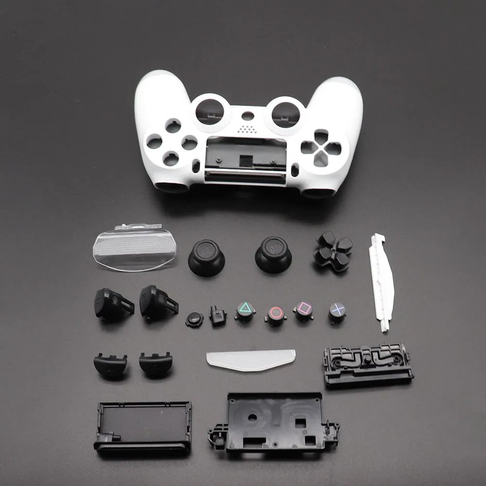 Белый гладкий полный комплект корпуса PS4 чехол сменный для контроллера Sony Playstation 4
